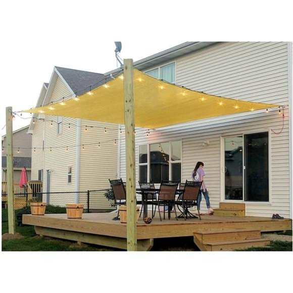 6x8' Outdoor Rectangle Patio Sun Shade Sail Canopy - Picture 1 of 12